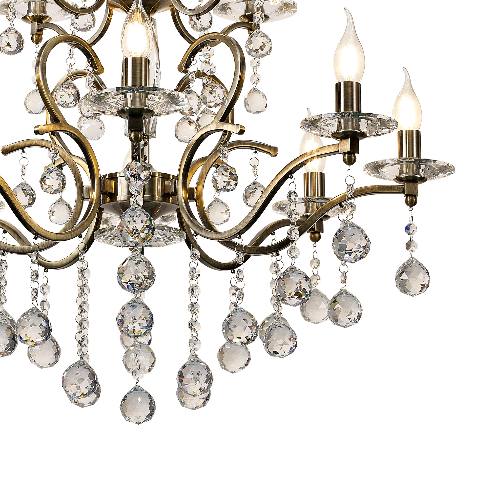 Zinta Crystal Ceiling Lights Diyas Tiered Crystal Fittings